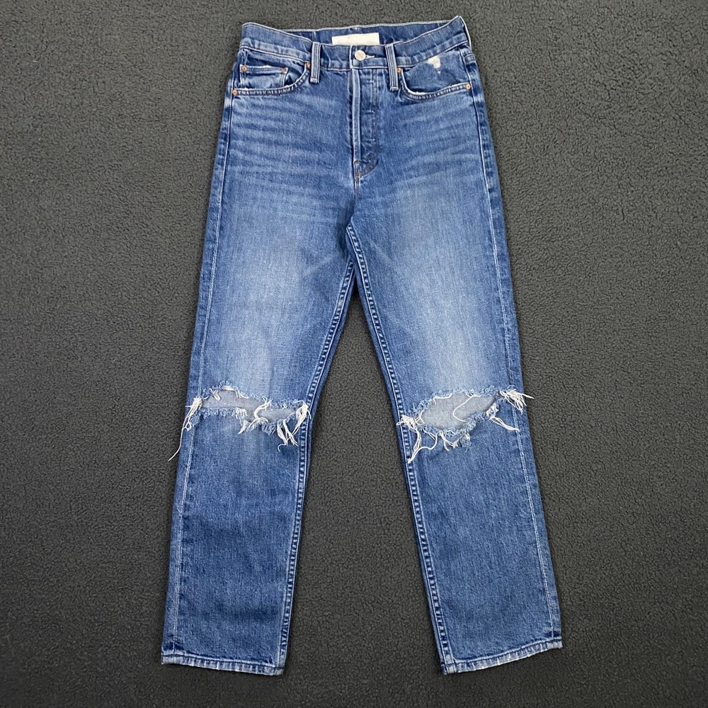 Mother Superior Tomcat Ankle‎ Jeans Womens 25 Running With Scissors Distressed
